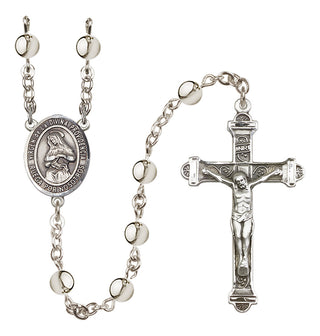Silver-Plated 6mm Virgen de la Divina Providencia  Engraved Catholic Rosaries