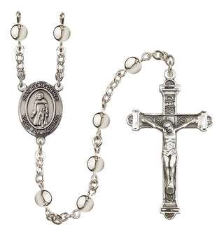 Silver-Plated 6mm San Peregrino  Engraved Catholic Rosaries