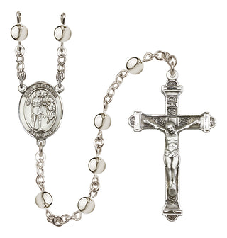 Silver Plated 6mm Saint Sebastian Rosary