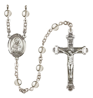 Silver-Plated 6mm Saint Timothy Rosary | Engravable
