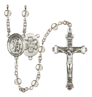 Silver Plated 6mm Guardian Angel / EMT Rosary