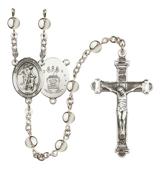 Silver-Plated 6mm Guardian Angel / Air Force Rosary