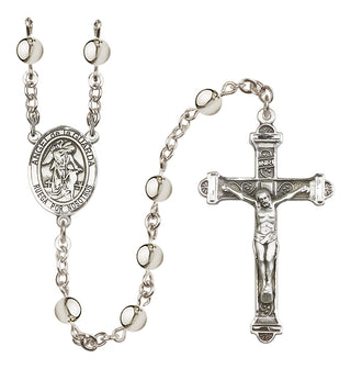 Silver Plated 6mm Angel de la Guarda Rosary