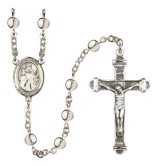 Silver-Plated 6mm Maria Stein  Engraved Catholic Rosaries