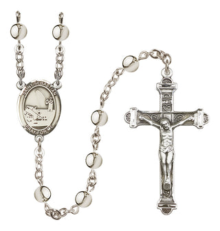 Silver Plated 6mm Saint Sebastian / Fishing Rosary