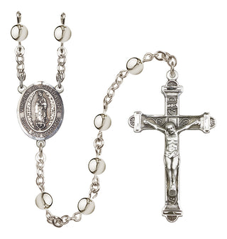 Silver-Plated 6mm Virgen de Guadalupe Rosary