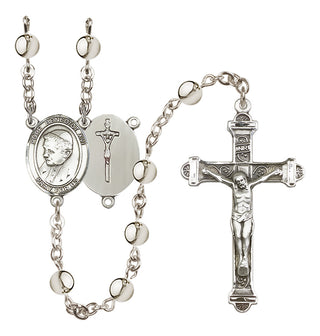 Silver Plated 6mm Pope Emeritace Benedict XVI Rosary