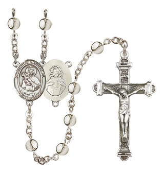 Silver Plated 6mm Our Lady of Mount Carmel Rosary