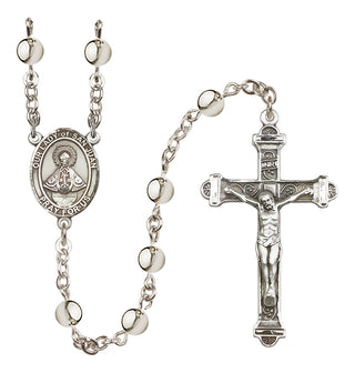 Silver-Plated 6mm Our Lady of San Juan  Engraved Catholic Rosaries