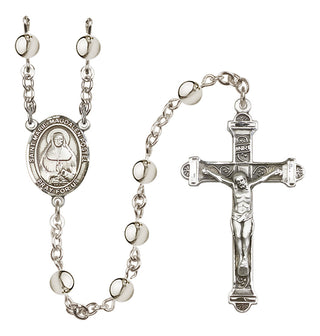 Silver-Plated 6mm Saint Marie Magdalen Postel  Engraved Catholic Rosaries
