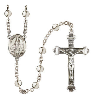 Silver Plated 6mm Saint Cornelius Rosary