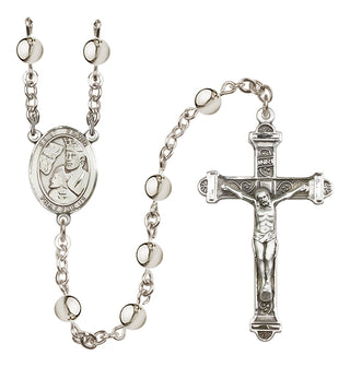 Silver Plated 6mm Saint Edwin Rosary