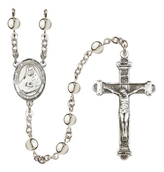 Silver Plated 6mm Saint Rose Philippine Duchesne Rosary