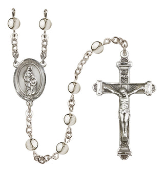 Silver Plated 6mm Saint Anne Rosary
