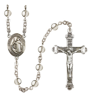 Silver-Plated 6mm Saint Raymond of Penafort  Engraved Catholic Rosaries