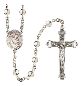Silver-Plated 6mm Blessed Herman the Cripple  Engraved Catholic Rosaries