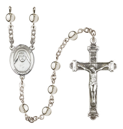 Silver-Plated 6mm St. Alphonsa of India Rosary | Engravable