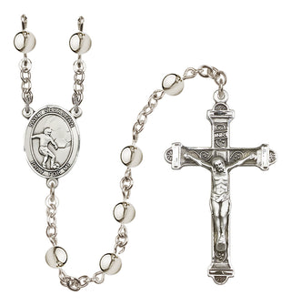 Silver Plated 6mm Saint Sebastian / Soccer Rosary