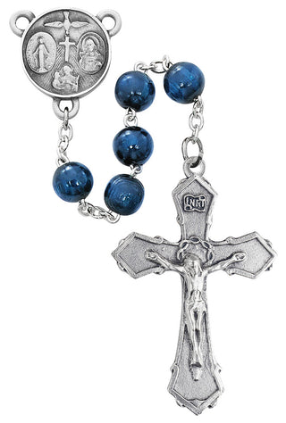 Blue Wood Rosary