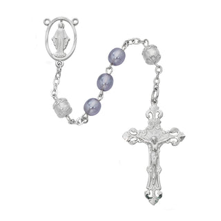 Lavender With White Our Father Rosary