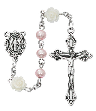Pink Flower Brac & Miraculous Pendant