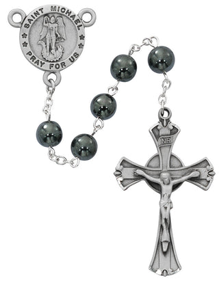 Hematite Saint Michael Rosary
