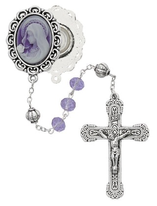 Violet Cameo Rosary