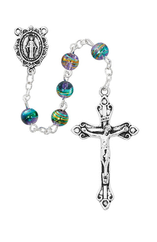 Color Wood Rosary Boxed