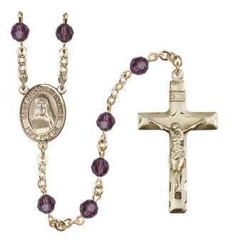 14 Karat Gold-Filled 6mm Austrian Crystal Saint Pauline Visintainer Rosary in Amethyst