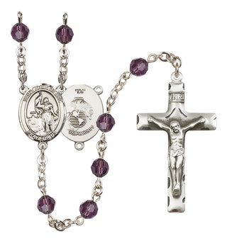 Sterling Silver 6mm Saint Joan of Arc / Marines Rosary