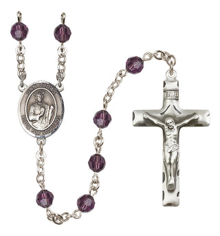 Sterling Silver 6mm San Judas  Engraved Catholic Rosaries