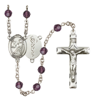 Sterling Silver 6mm Saint Luke the Apostle / Doctor Rosary