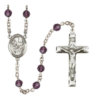 Sterling Silver 6mm Saint Mary Magdalene  Engraved Catholic Rosaries