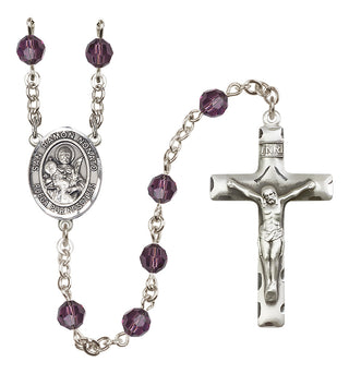 Sterling Silver 6mm San Ramon Nonato  Engraved Catholic Rosaries