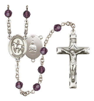 Sterling Silver 6mm Saint Kateri/Equestrian Rosary