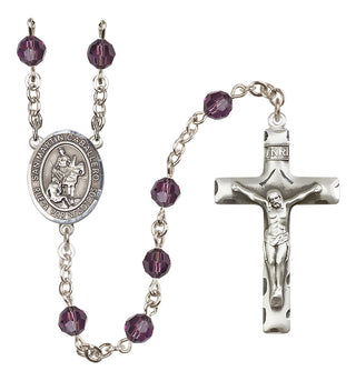 Sterling Silver 6mm San Martin Caballero  Engraved Catholic Rosaries