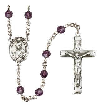 Sterling Silver 6mm Saint John Neumann  Engraved Catholic Rosaries