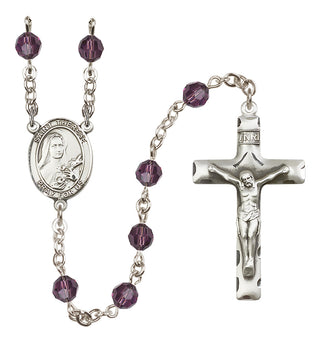 Sterling Silver 6mm Saint Therese of Lisieux  Engraved Catholic Rosaries