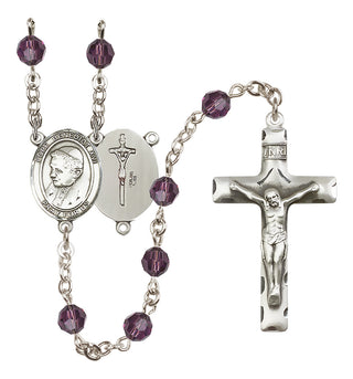 Sterling Silver 6mm Austrian Crystal Pope Emeritace Benedict XVI Rosary in Amethyst
