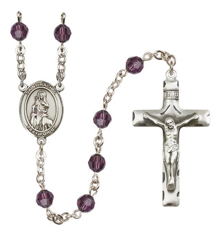 Sterling Silver 6mm Saint Rachel  Engraved Catholic Rosaries