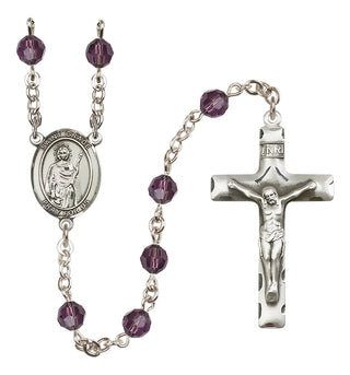 Sterling Silver 6mm Saint Grace  Engraved Catholic Rosaries