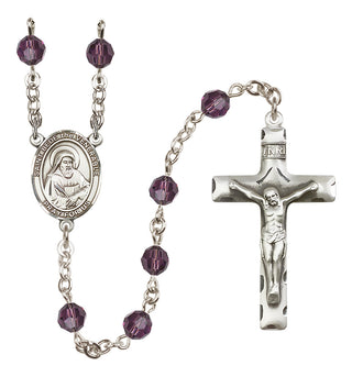 Sterling Silver 6mm Saint Bede the Venerable  Engraved Catholic Rosaries