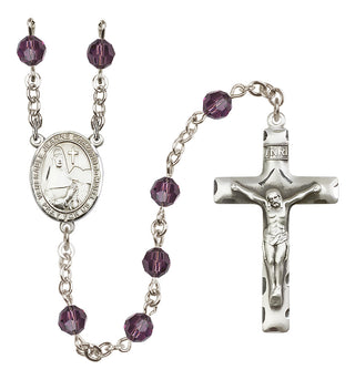 Sterling Silver 6mm Saint Jeanne Chezard de Matel  Engraved Catholic Rosaries