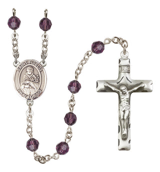 Sterling Silver 6mm Saint Fidelis  Engraved Catholic Rosaries