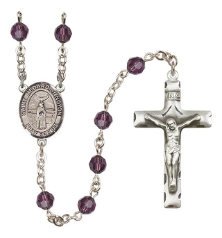 Sterling Silver 6mm Saint Medard of Noyon  Engraved Catholic Rosaries