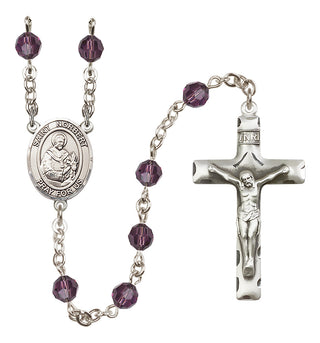 Sterling Silver 6mm Austrian Crystal Saint Norbert of Xanten Rosary in Amethyst