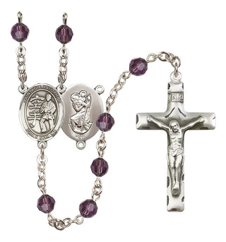 Sterling Silver 6mm Saint Christopher / Karate Rosary