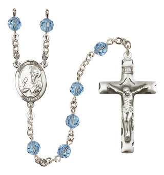 Sterling Silver 6mm Saint Andrew the Apostle  Engraved Catholic Rosaries