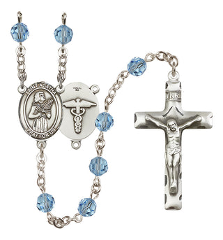 Sterling Silver 6mm Saint Agatha / Nurse Rosary