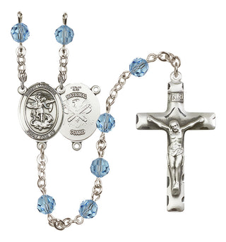 Sterling Silver 6mm Saint Michael / Nat'l Guard Rosary